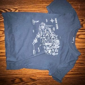 navy blue new york brandy melville crop top